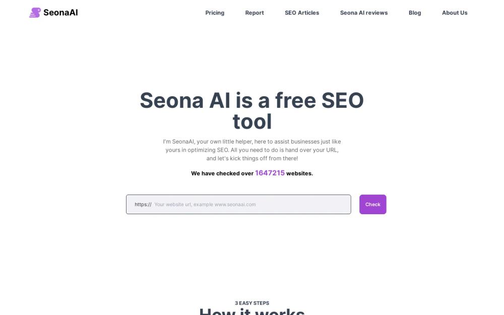 Seona AI website screenshot Seona AI website screenshot