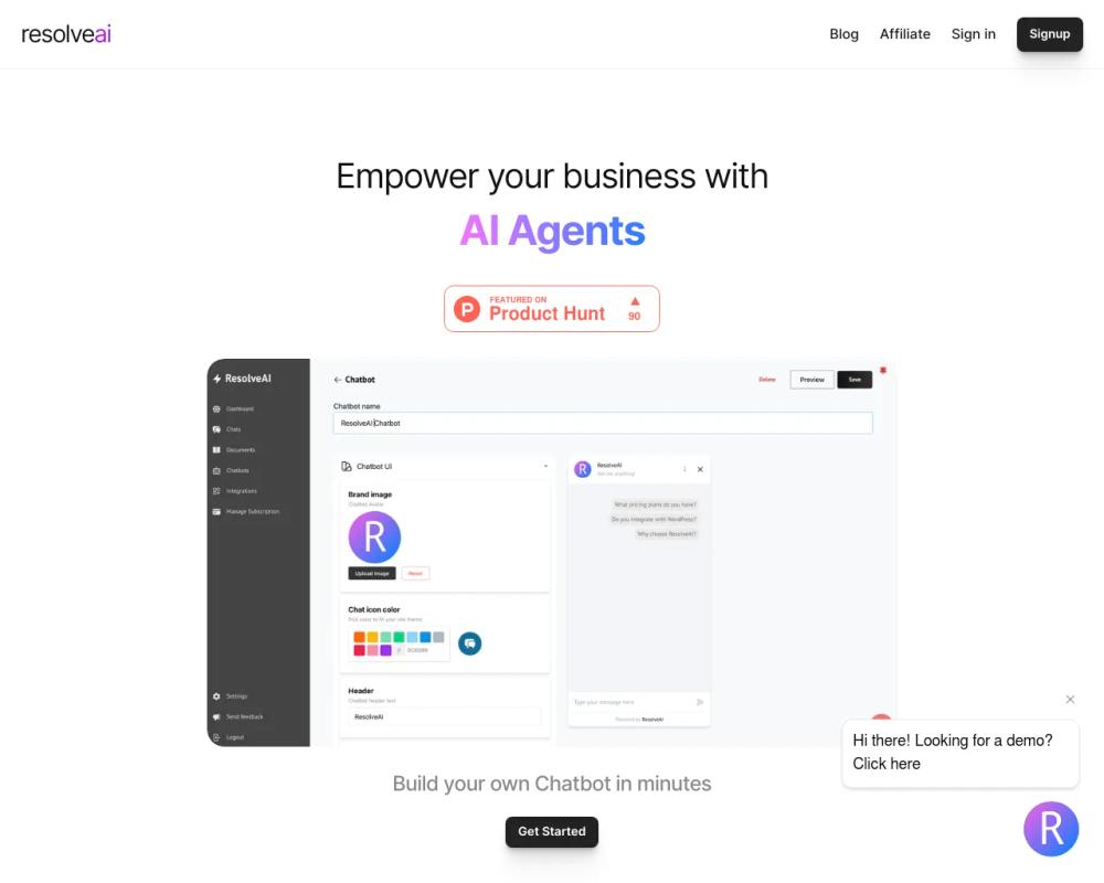ResolveAI website screenshot ResolveAI website screenshot
