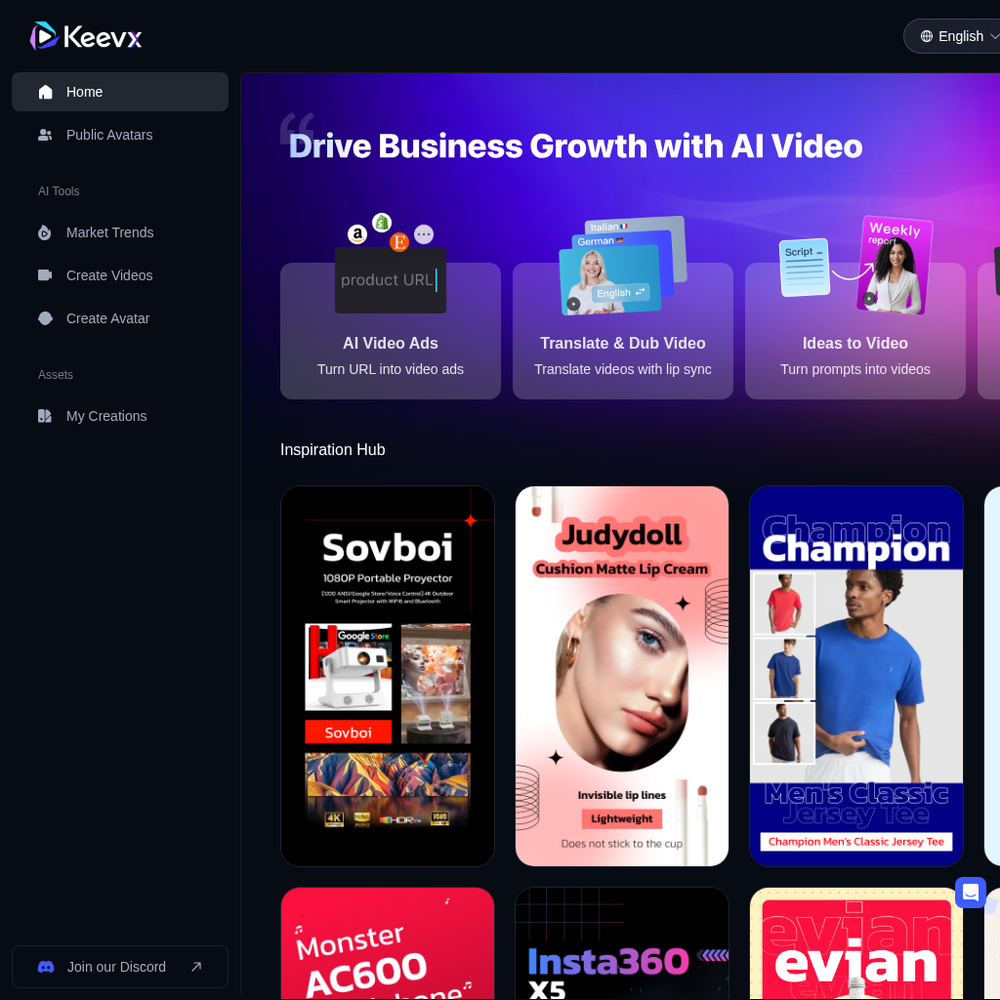 Keevx website screenshot Keevx website screenshot