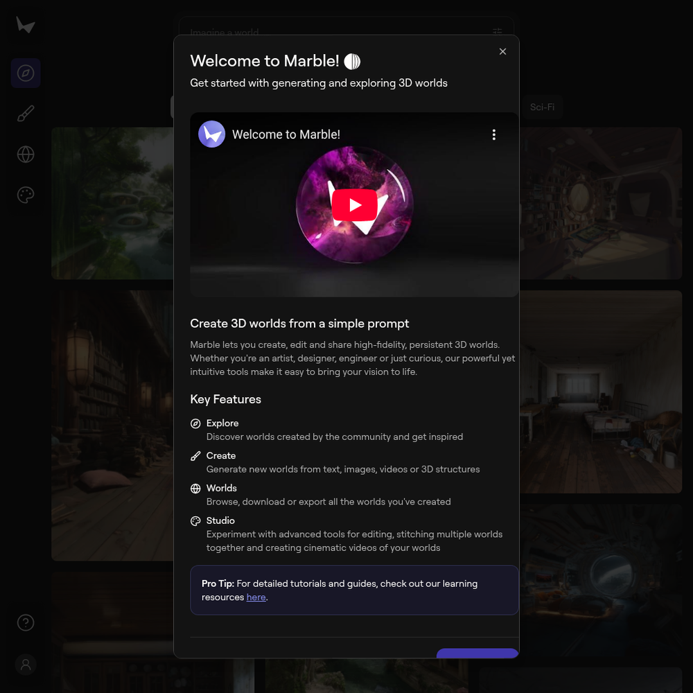 Marble website screenshot Marble website screenshot