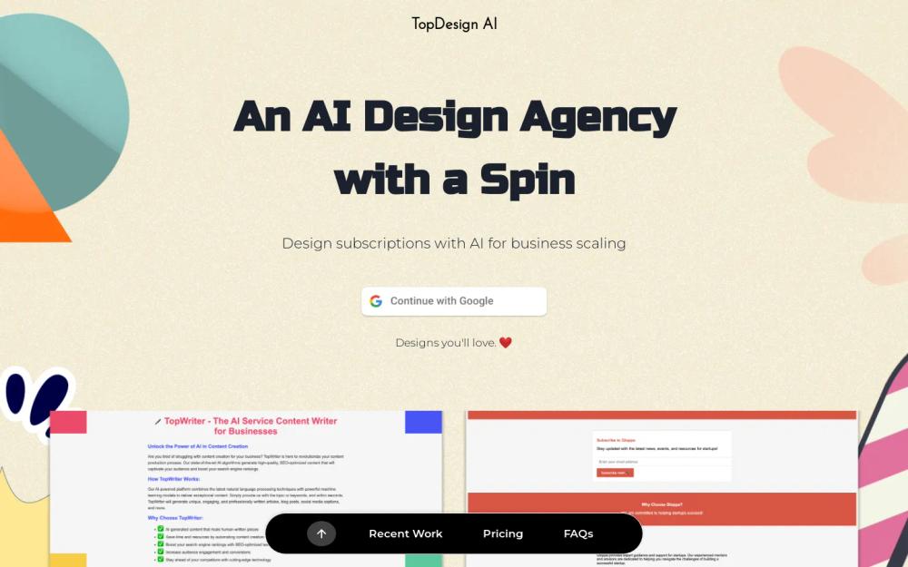TopDesign website screenshot TopDesign website screenshot