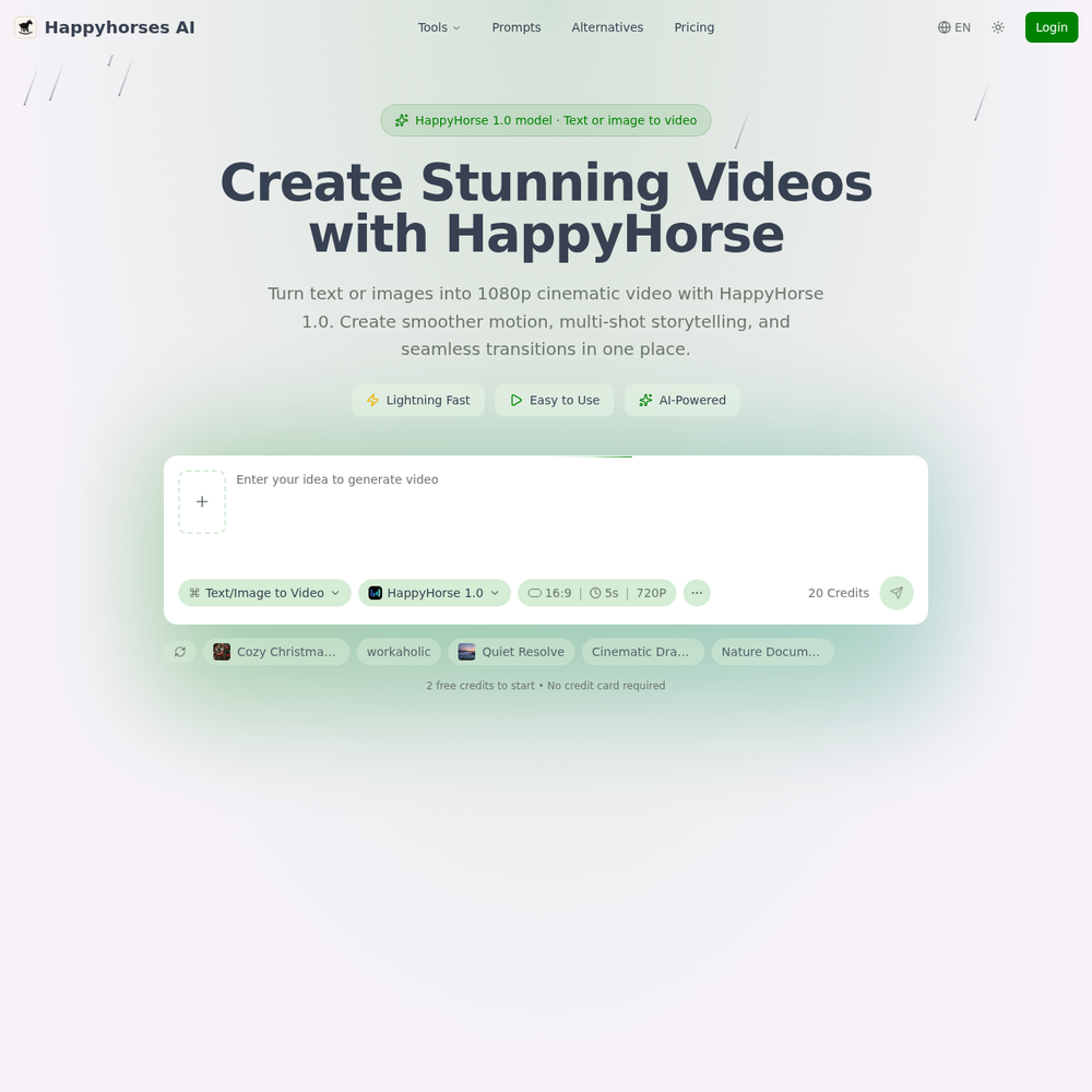 HappyHorse 1.0 website screenshot HappyHorse 1.0 website screenshot