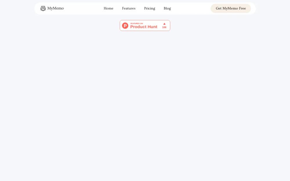 MyMemo website screenshot MyMemo website screenshot