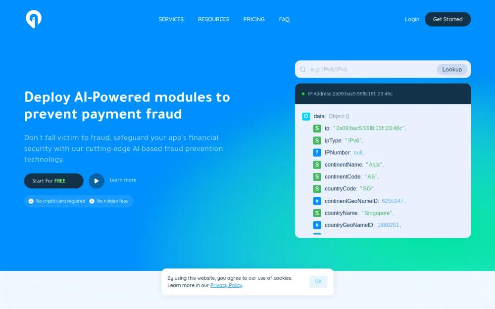 Greip website screenshot Greip website screenshot