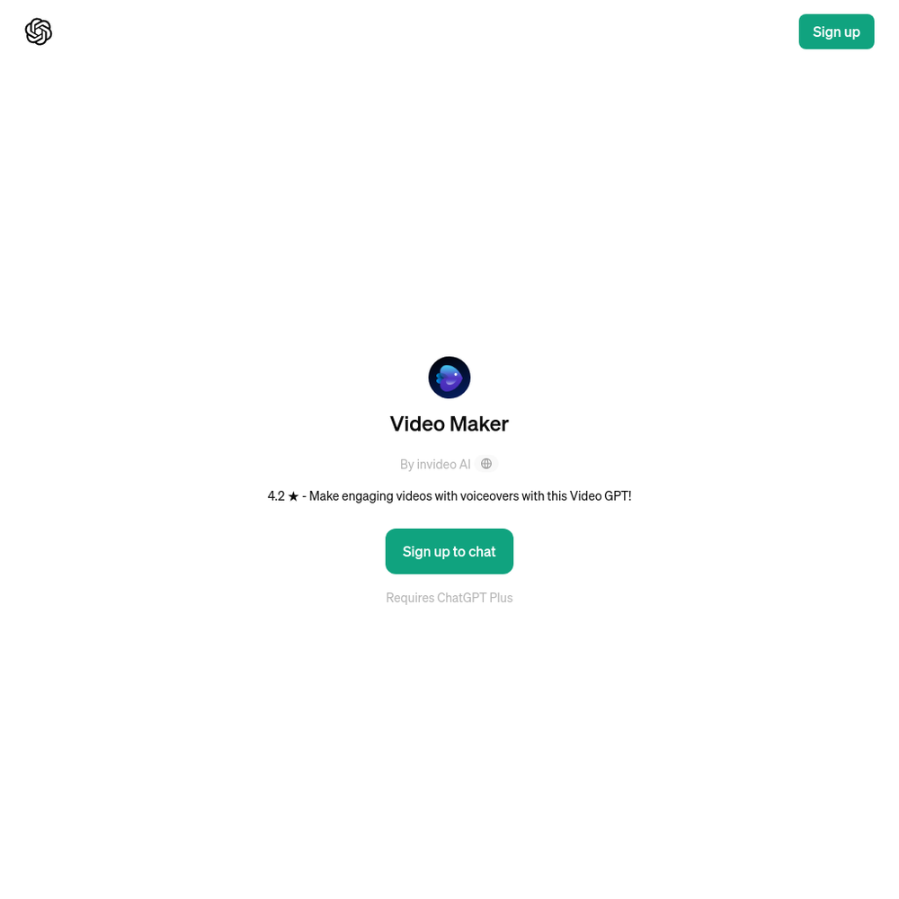 VideoMaker - by Invideo AI website screenshot VideoMaker - by Invideo AI website screenshot