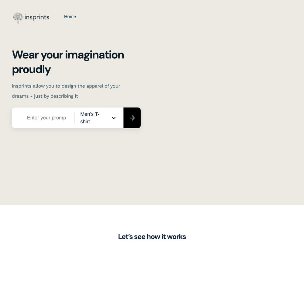 Insprints website screenshot Insprints website screenshot