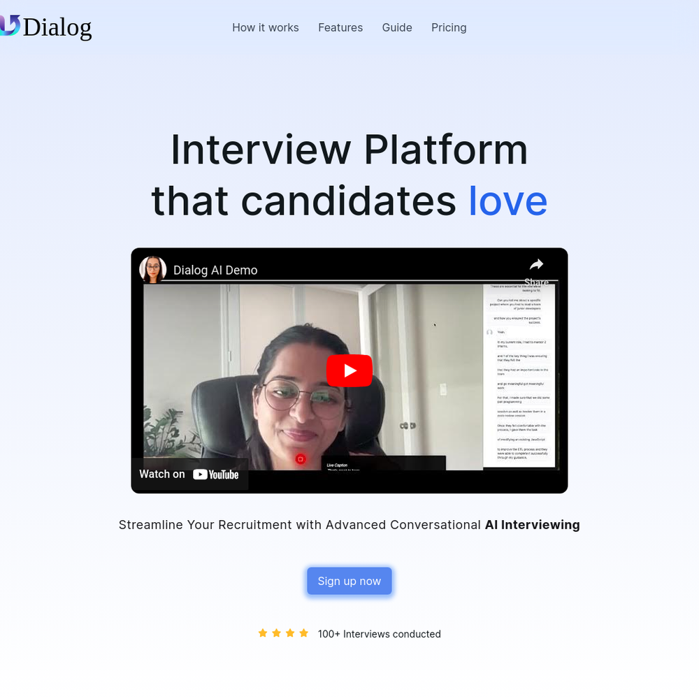 Dialog AI website screenshot Dialog AI website screenshot