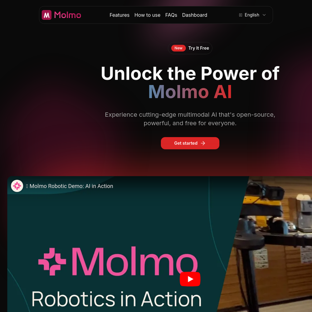 Molmo website screenshot Molmo website screenshot