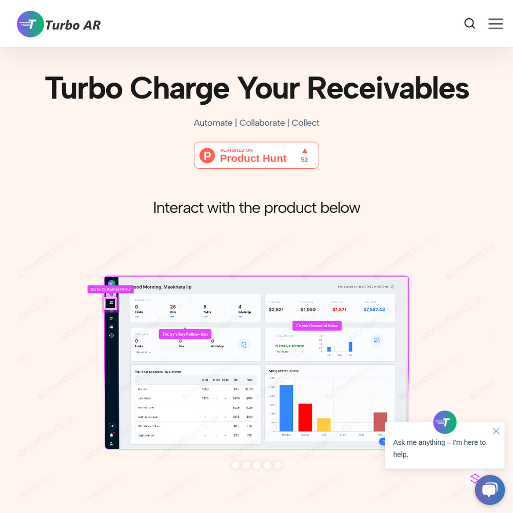 TurboAR website screenshot TurboAR website screenshot