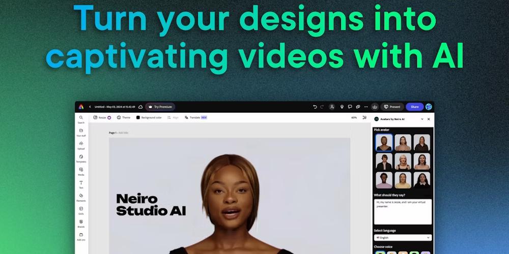 Studio Neiro AI x Adobe Express website screenshot Studio Neiro AI x Adobe Express website screenshot