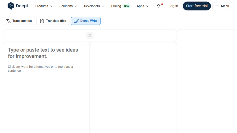 DeepL Write website screenshot DeepL Write website screenshot
