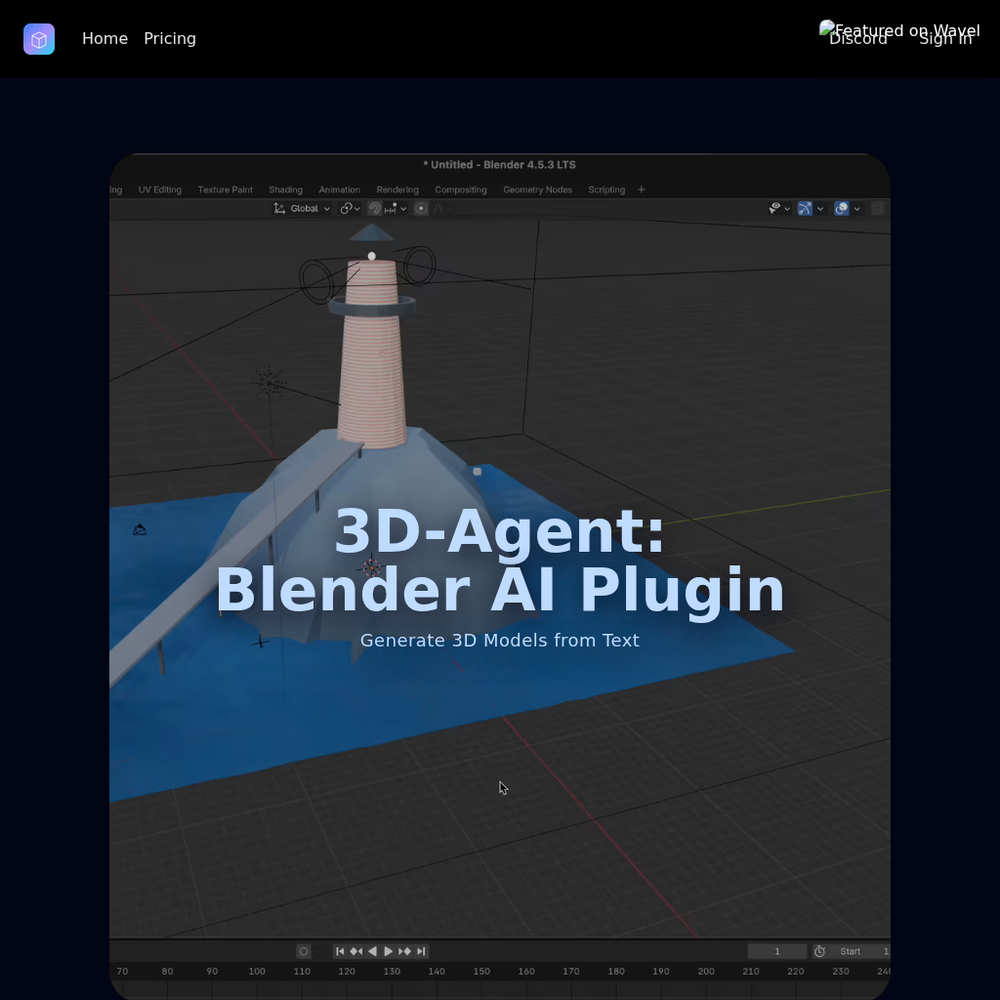 3D-Agent website screenshot 3D-Agent website screenshot