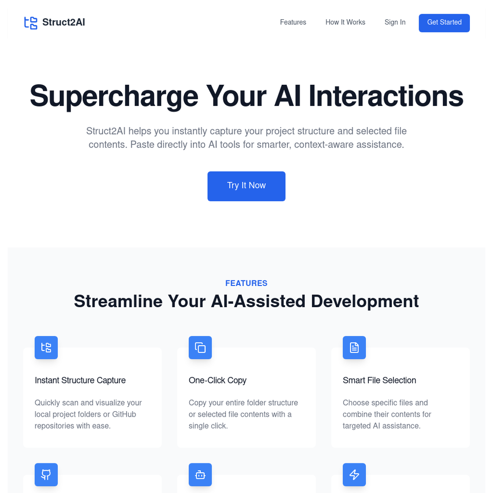 Struct2AI website screenshot Struct2AI website screenshot