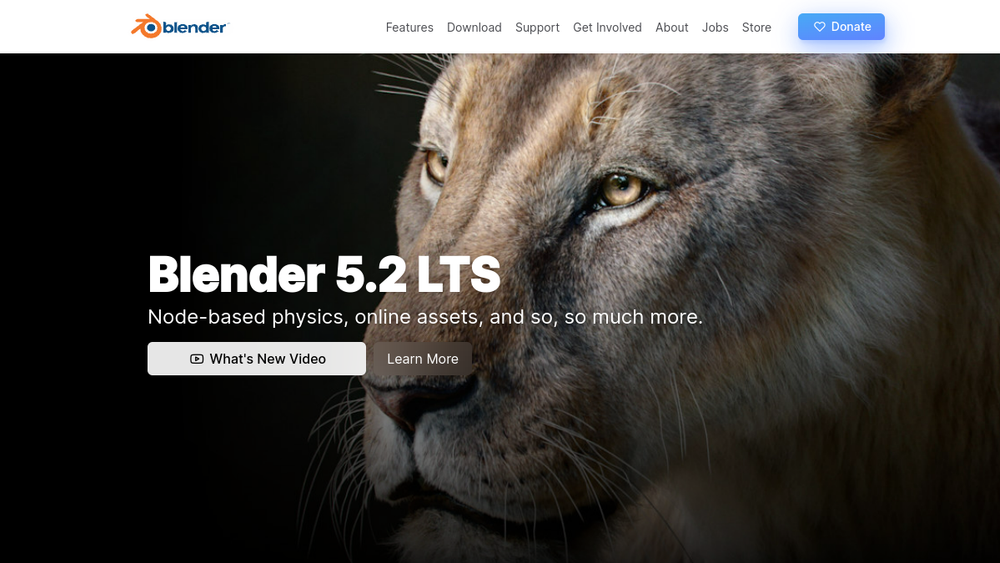Blender website screenshot Blender website screenshot