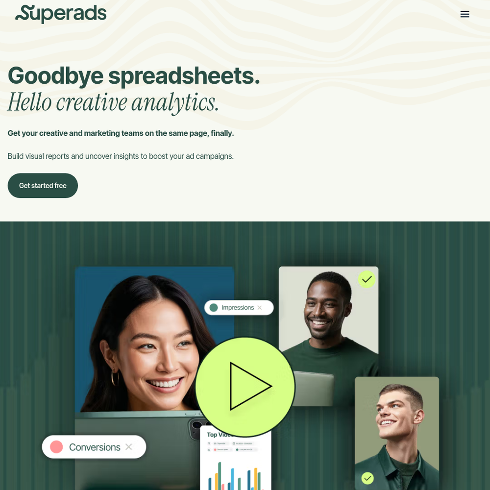 Superads website screenshot Superads website screenshot
