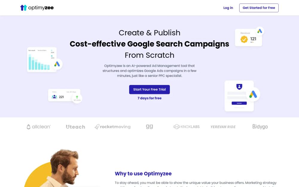 Optimyzee website screenshot Optimyzee website screenshot