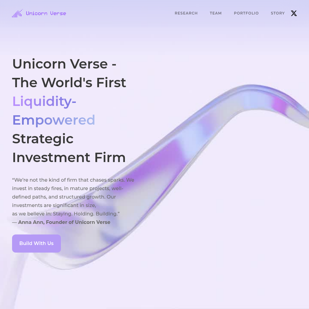 Unicorn Verse website screenshot Unicorn Verse website screenshot