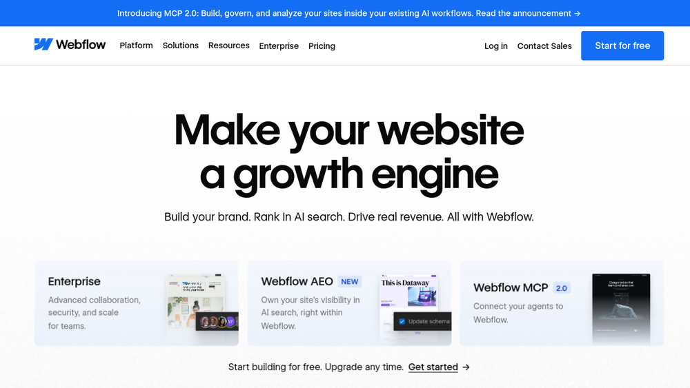 Webflow website screenshot Webflow website screenshot