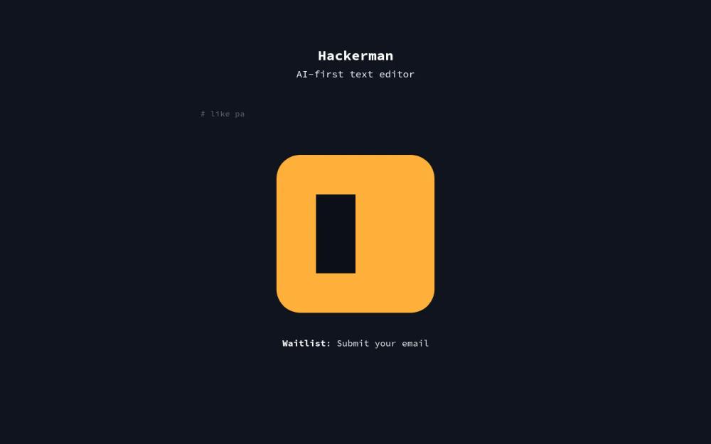 Hackerman website screenshot Hackerman website screenshot