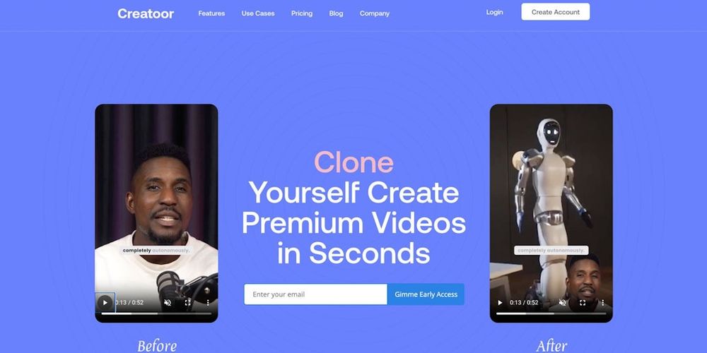 Creatoor AI website screenshot Creatoor AI website screenshot