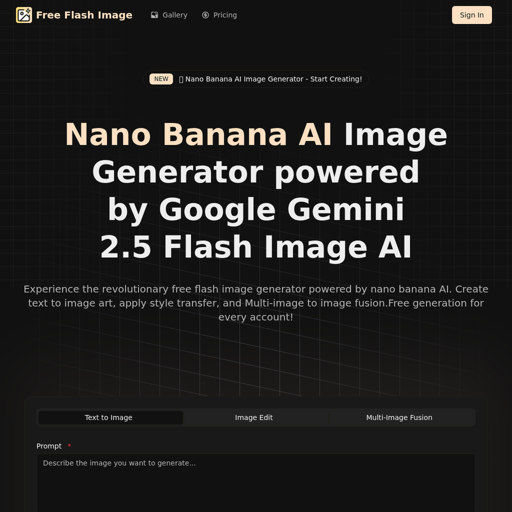 Free Flash Image website screenshot Free Flash Image website screenshot