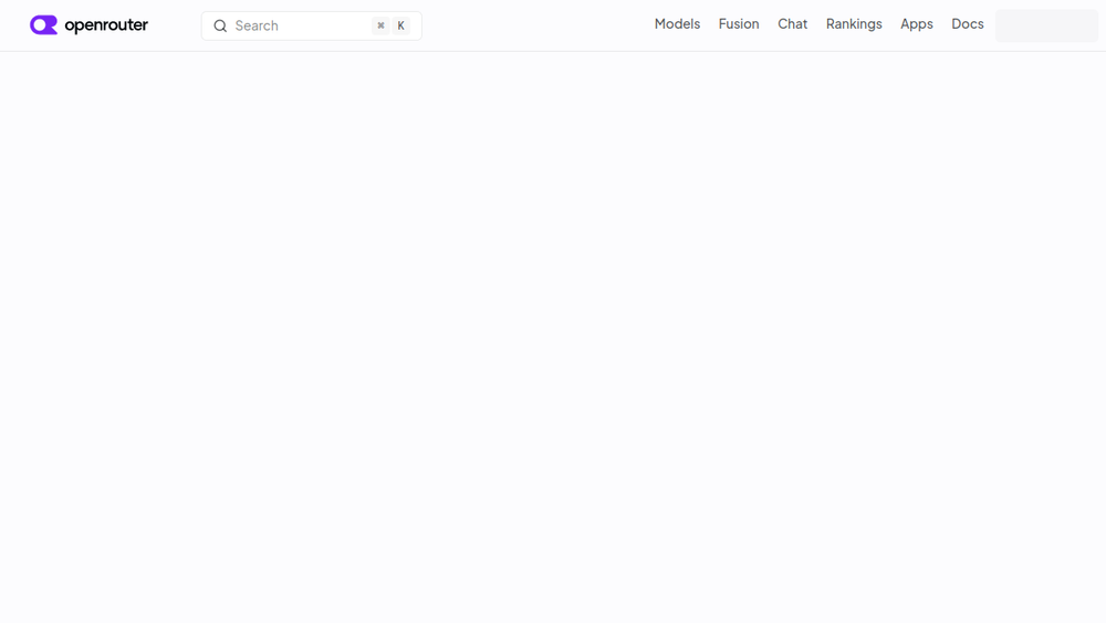 OpenRouter website screenshot OpenRouter website screenshot
