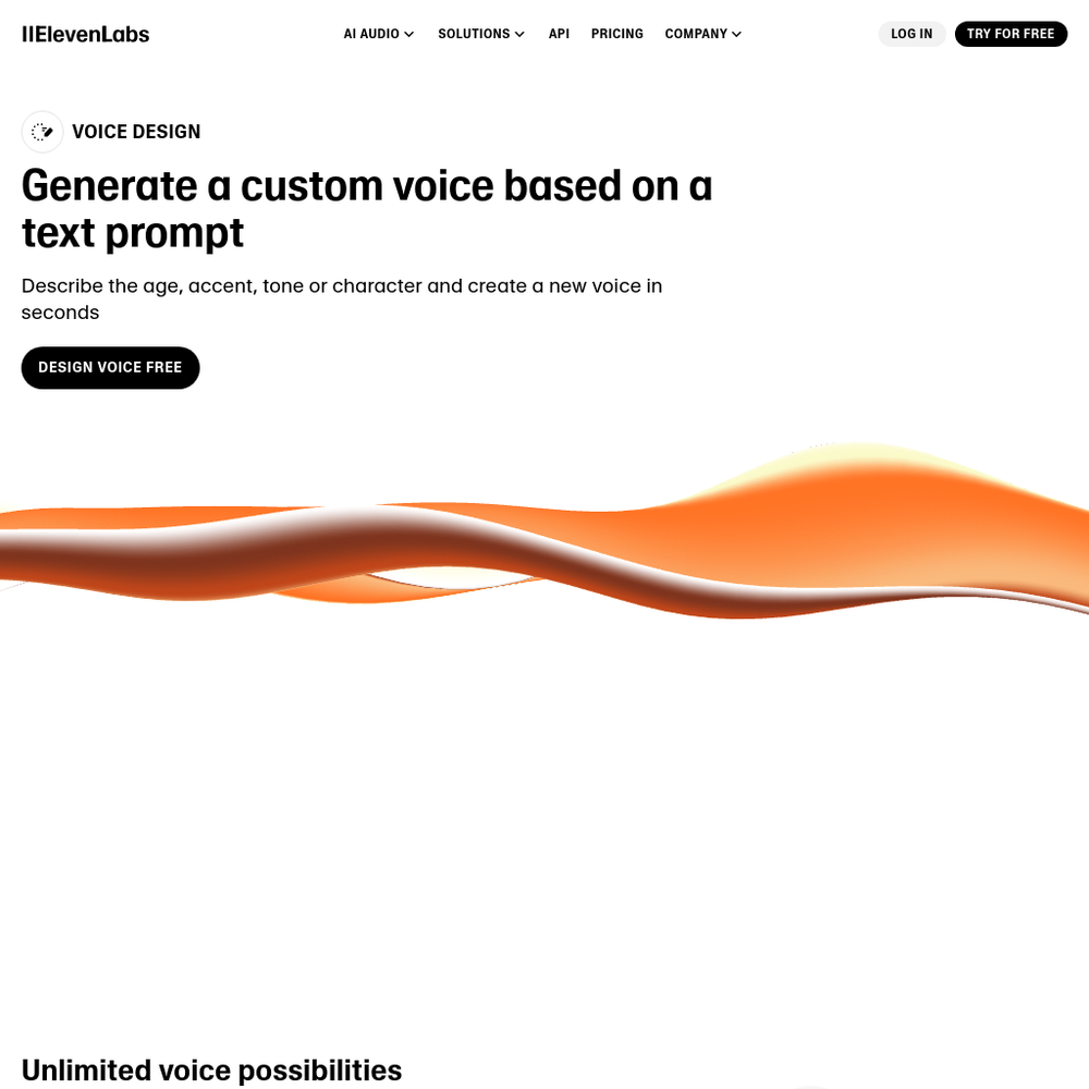 Voice Design website screenshot Voice Design website screenshot