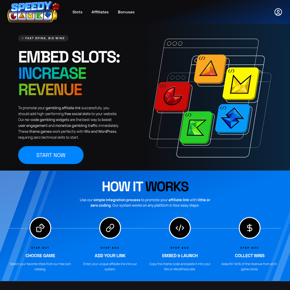 Speedy Games website screenshot Speedy Games website screenshot