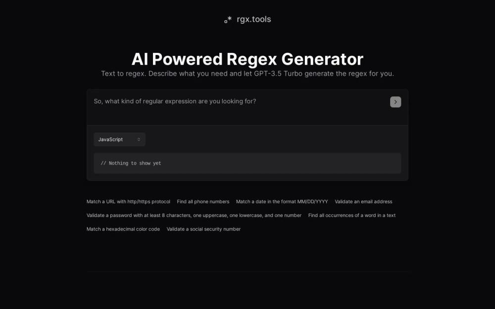 RGX Tools website screenshot RGX Tools website screenshot