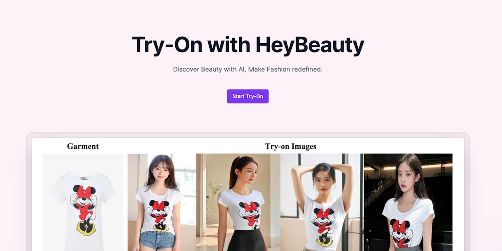 HeyBeauty website screenshot HeyBeauty website screenshot