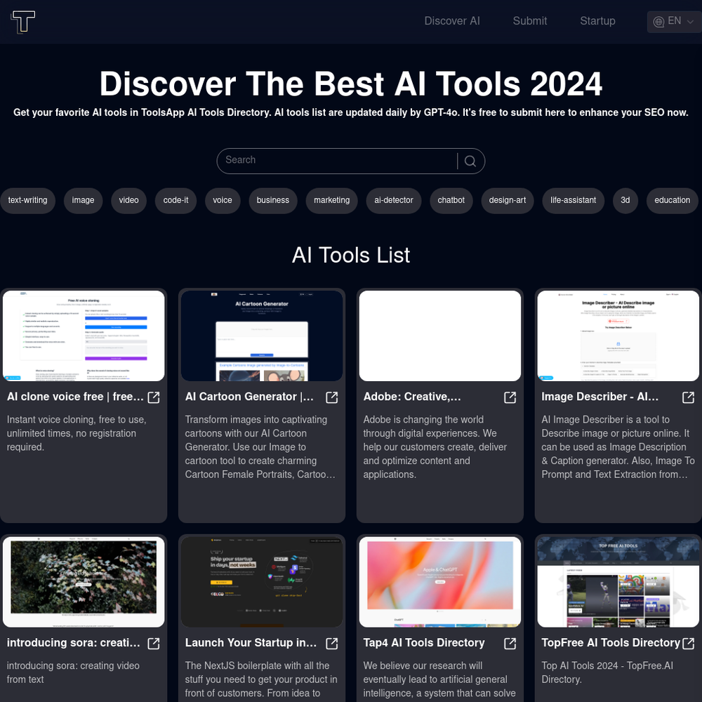 ToolsApp website screenshot ToolsApp website screenshot