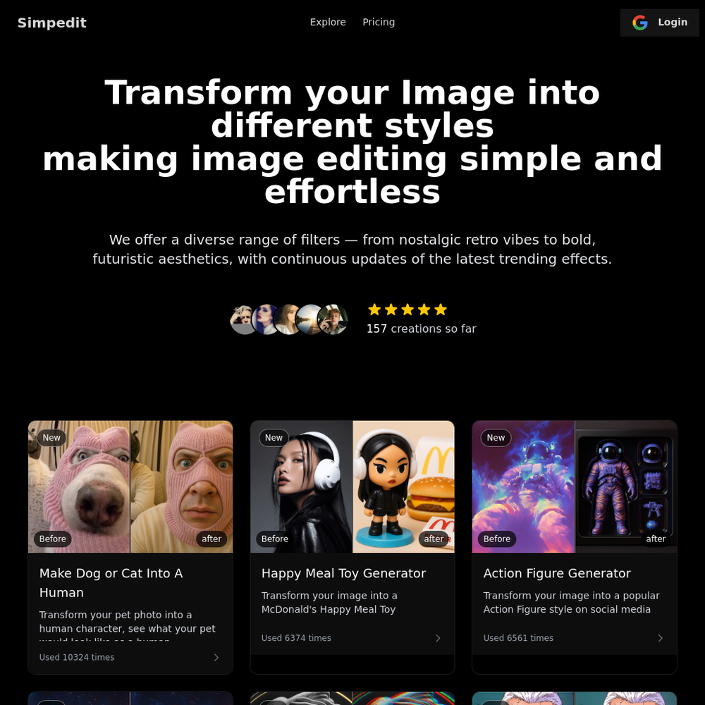 Simpedit website screenshot Simpedit website screenshot