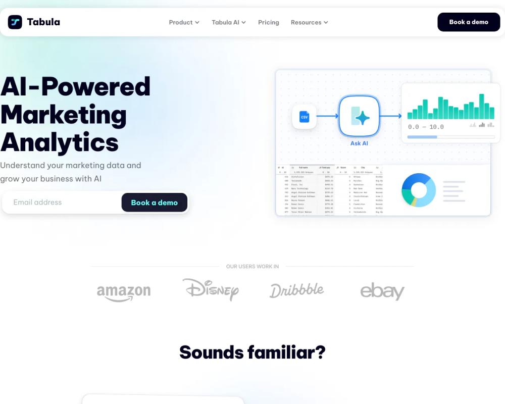 Tabula website screenshot Tabula website screenshot