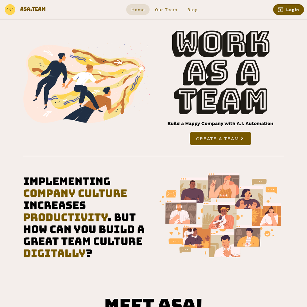 Asa.Team website screenshot Asa.Team website screenshot