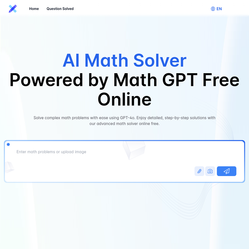 AI Math Solver website screenshot AI Math Solver website screenshot