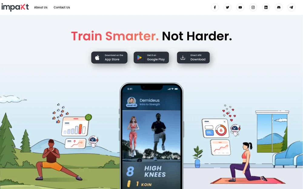 Impakt AI Coach website screenshot Impakt AI Coach website screenshot