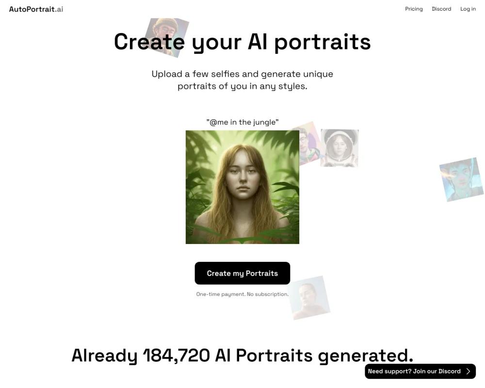 Autoportrait website screenshot Autoportrait website screenshot