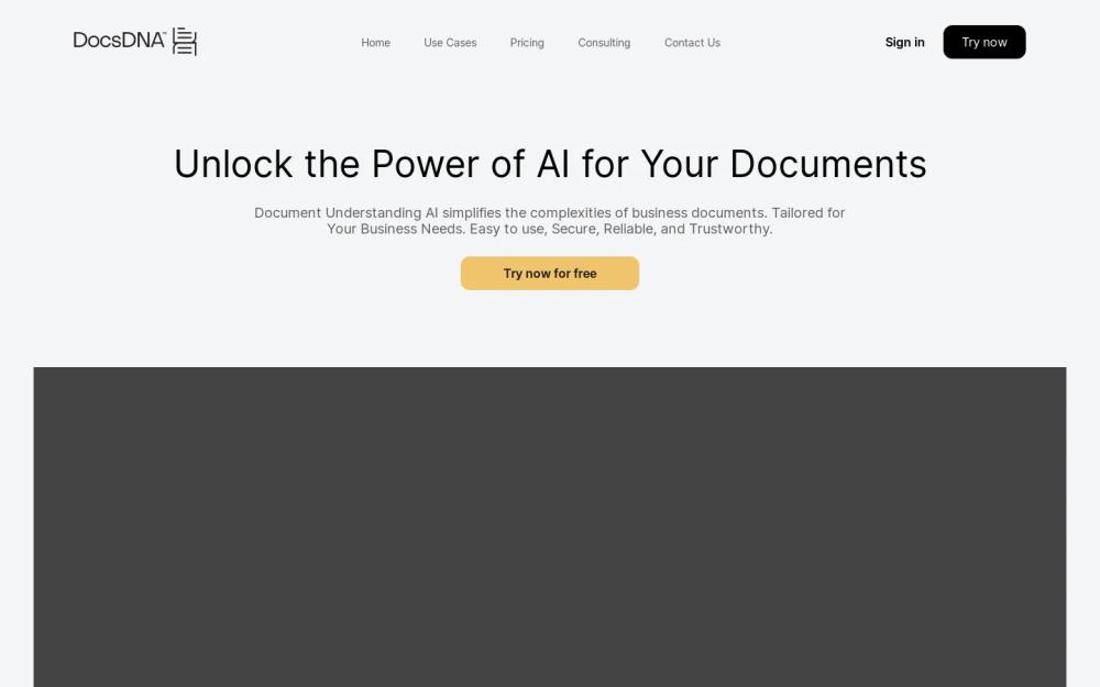 DocsDNA website screenshot DocsDNA website screenshot