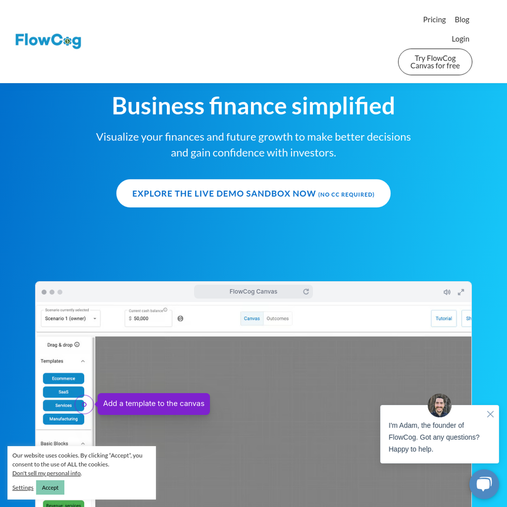 FlowCog website screenshot FlowCog website screenshot