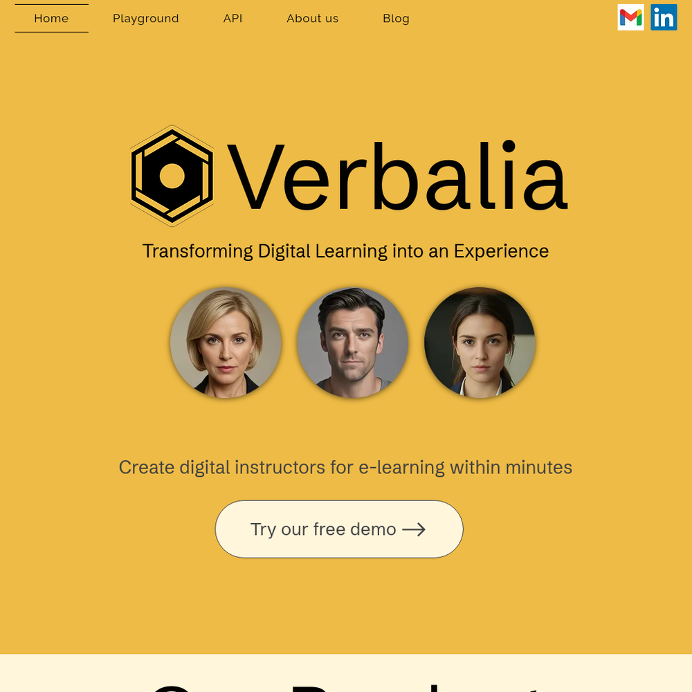 Verbalia website screenshot Verbalia website screenshot