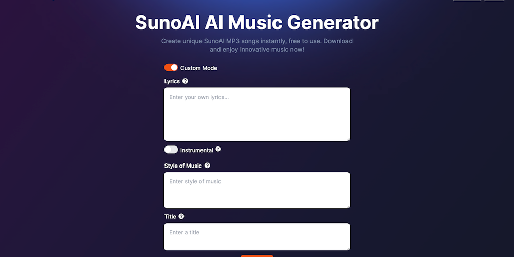 AISong.ai website screenshot AISong.ai website screenshot