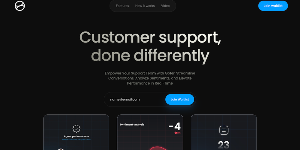 Gofer website screenshot Gofer website screenshot