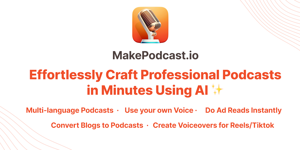 Make Podcast website screenshot Make Podcast website screenshot