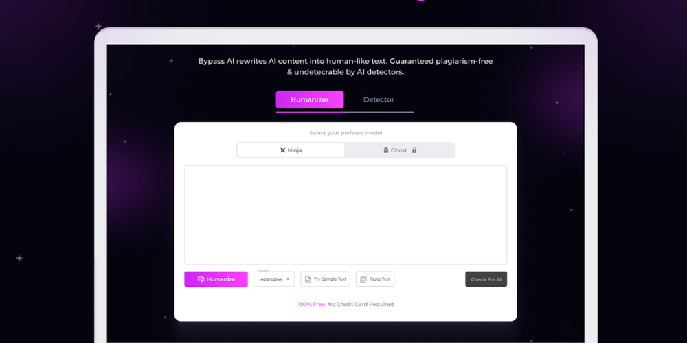 BypassAI.io website screenshot BypassAI.io website screenshot