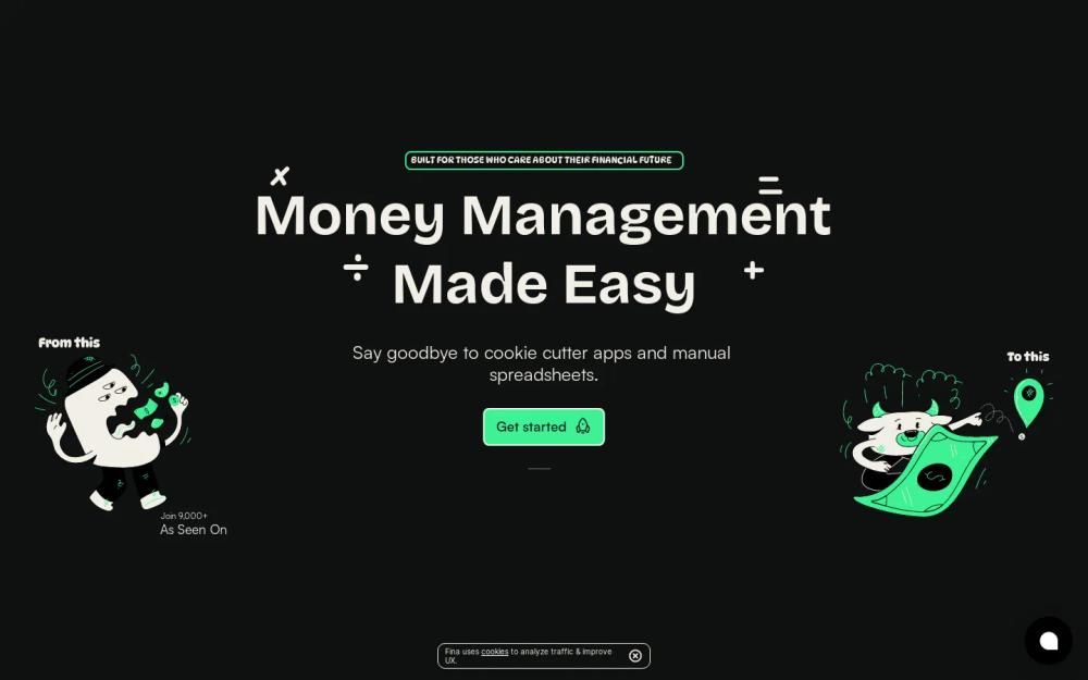 Fina website screenshot Fina website screenshot