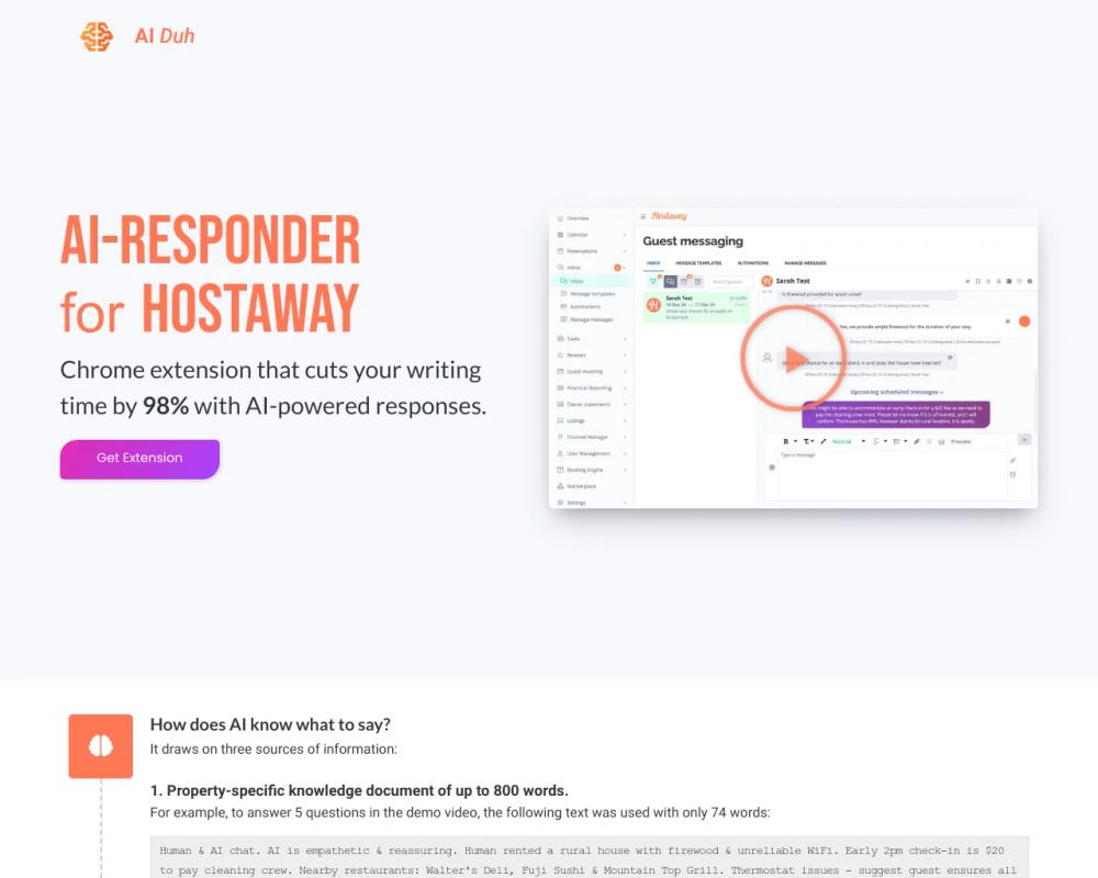 AIduh website screenshot AIduh website screenshot
