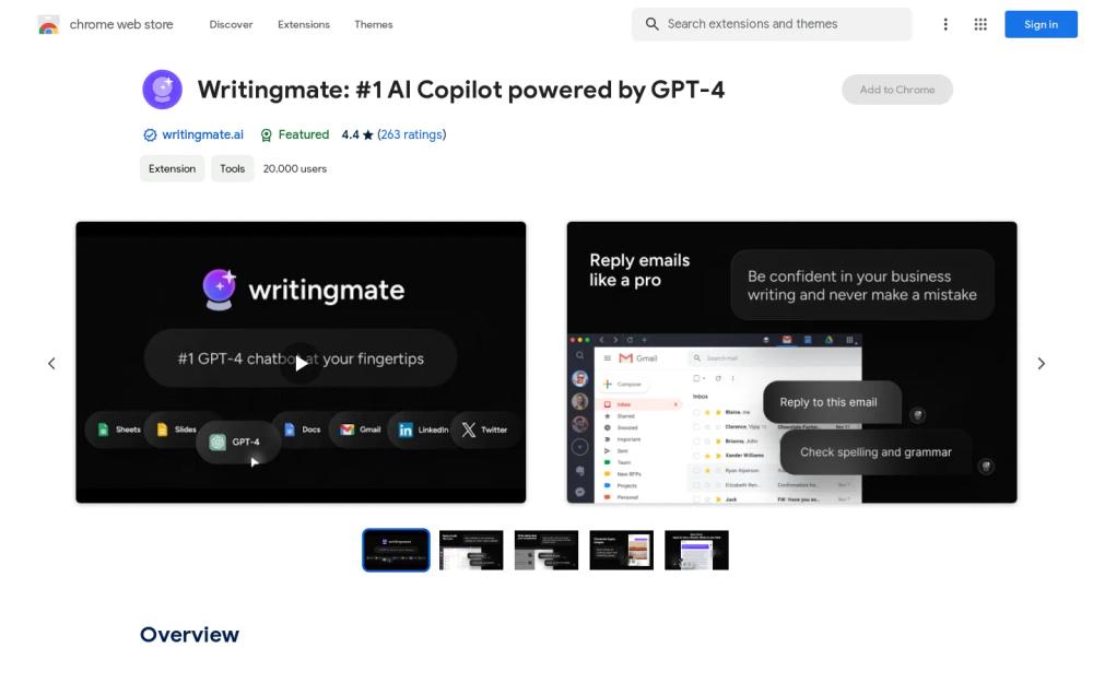 WritingMate website screenshot WritingMate website screenshot