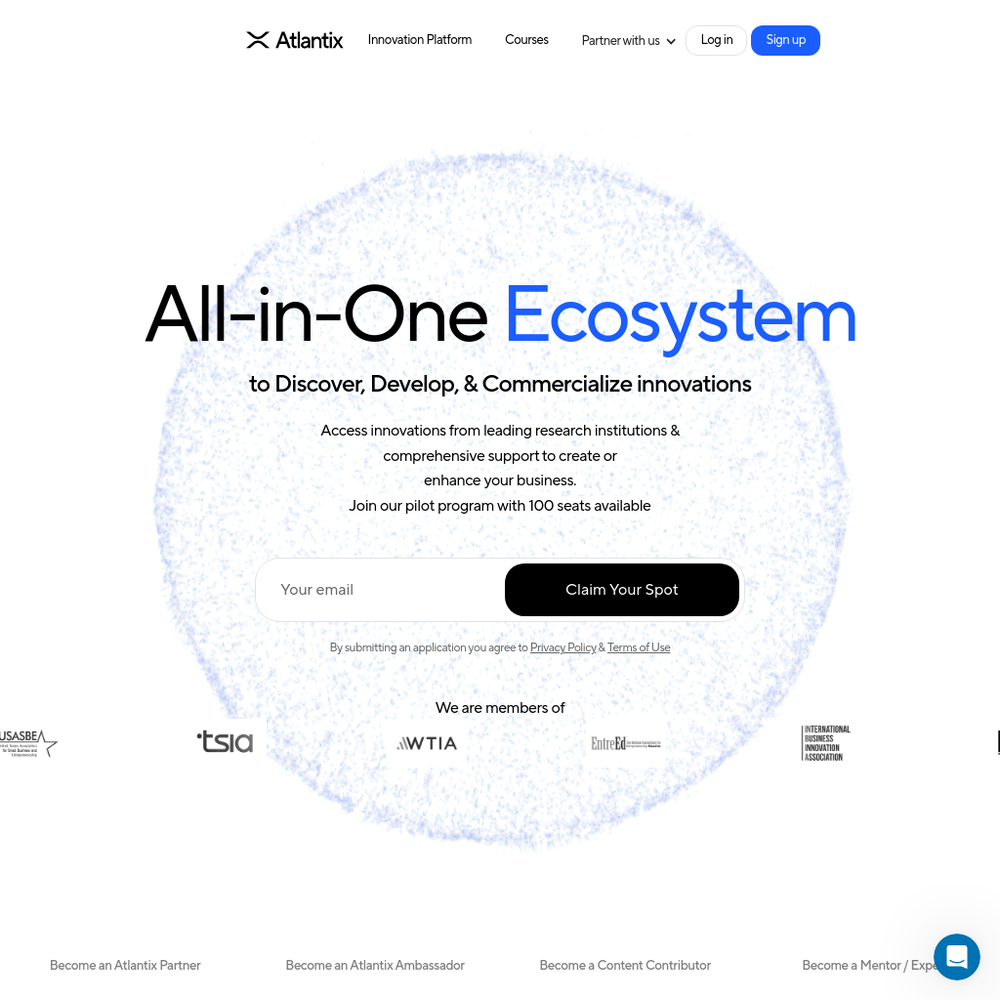 Atlantix website screenshot Atlantix website screenshot