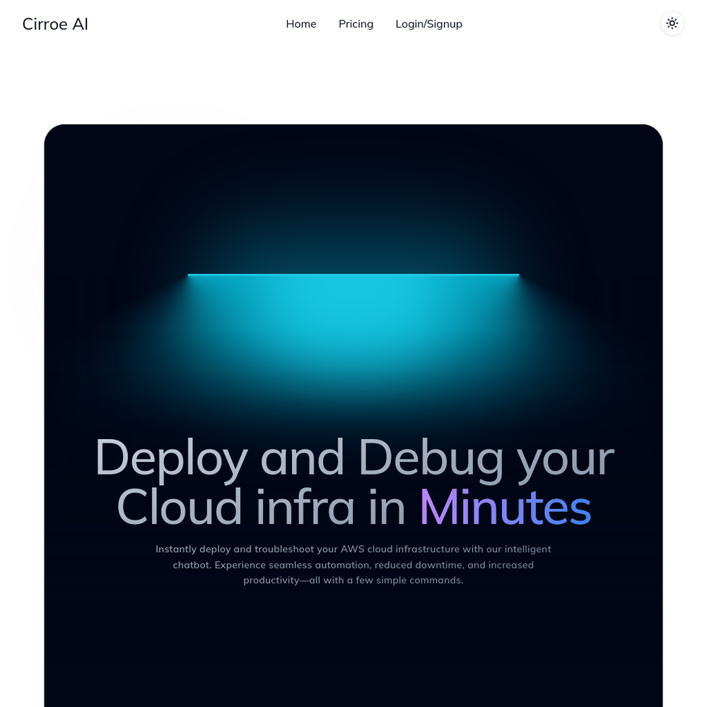 Cirroe AI website screenshot Cirroe AI website screenshot