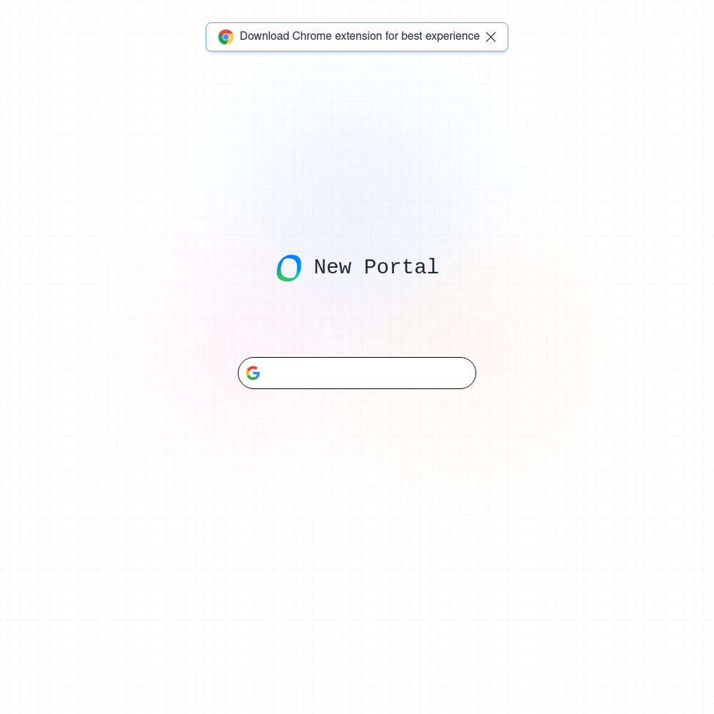 New Portal website screenshot New Portal website screenshot